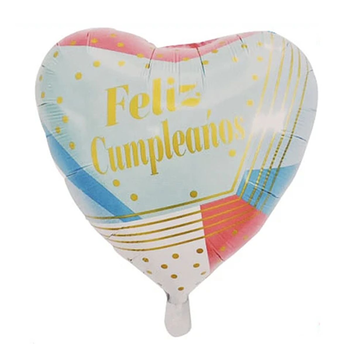 GENERICO - Globo metálico corazón feliz cumpleaños 45cm