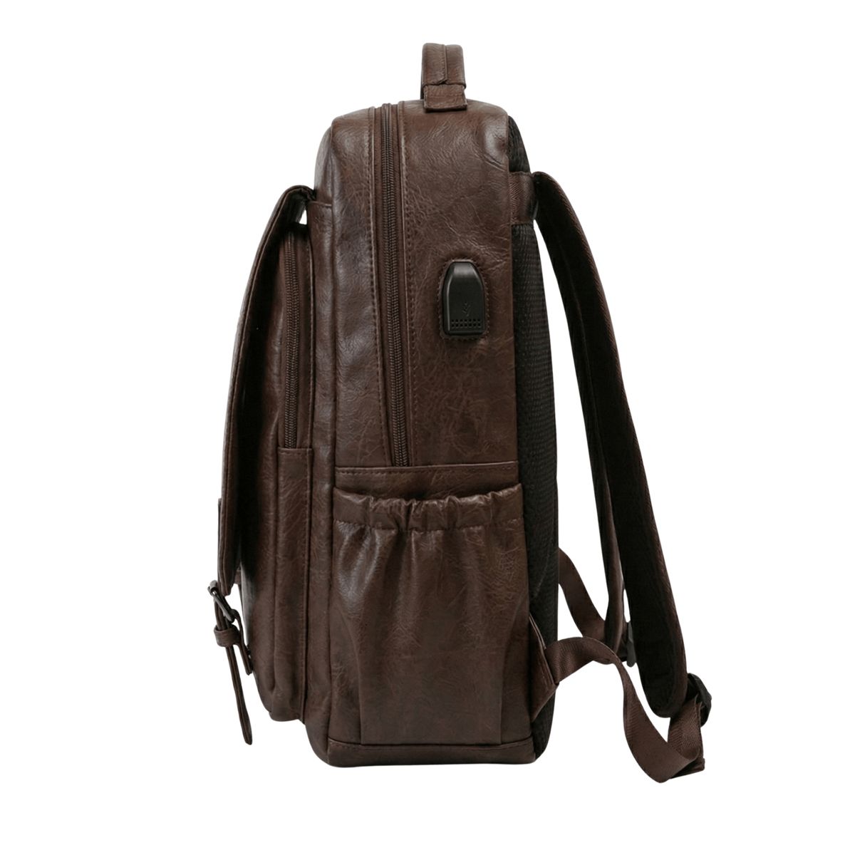 D'JOE - Mochila Urbana Unisex Ecocuero Vintage Puerto Usb Ares