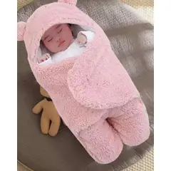 GENERICO - SAQUITO DE BEBÉ OSITO TALLA 6M ROSADO