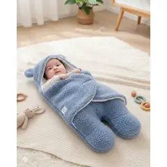 GENERICO - SAQUITO DE BEBÉ OSITO TALLA 9M AZUL