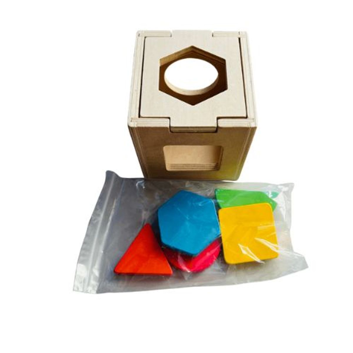 GENERICO - Caja Forma Chica Juguete Madera