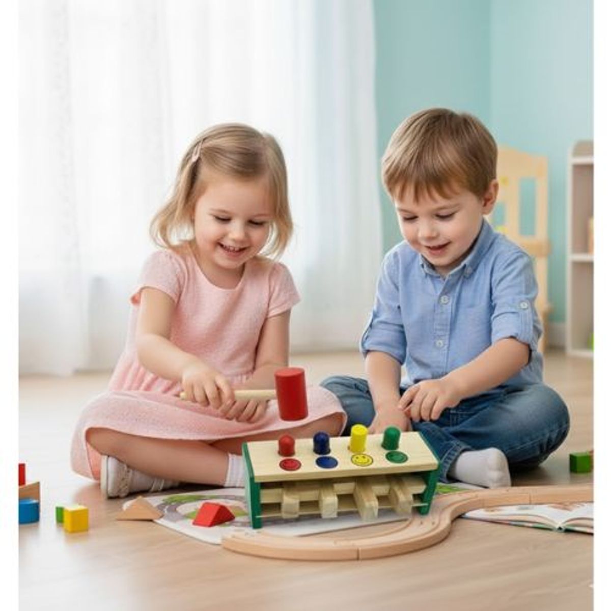 GENERICO - Martillo Saltarín Juguete Madera Juegos