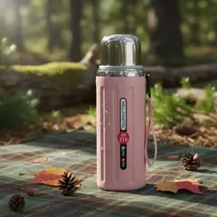 GENERICO - Termo Botella Térmica Acero Inoxidable 600ml Portátil ROSA