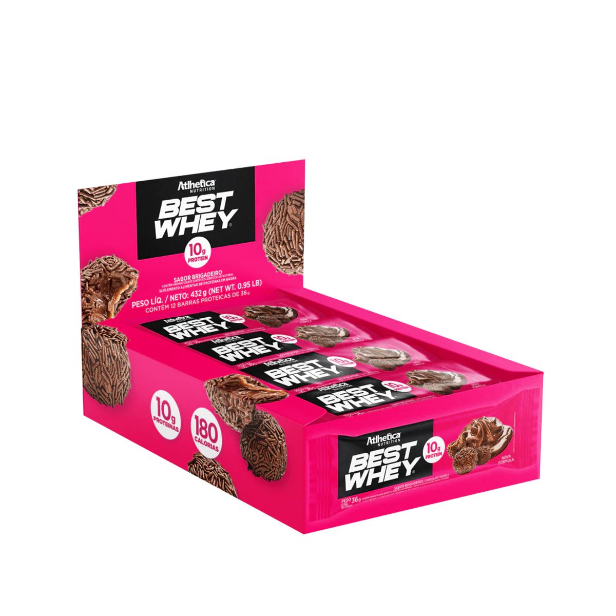 ATLHETICA NUTRITION - Barra de proteina Atlhetica Nutrition - Brigadeiro 12 unidades