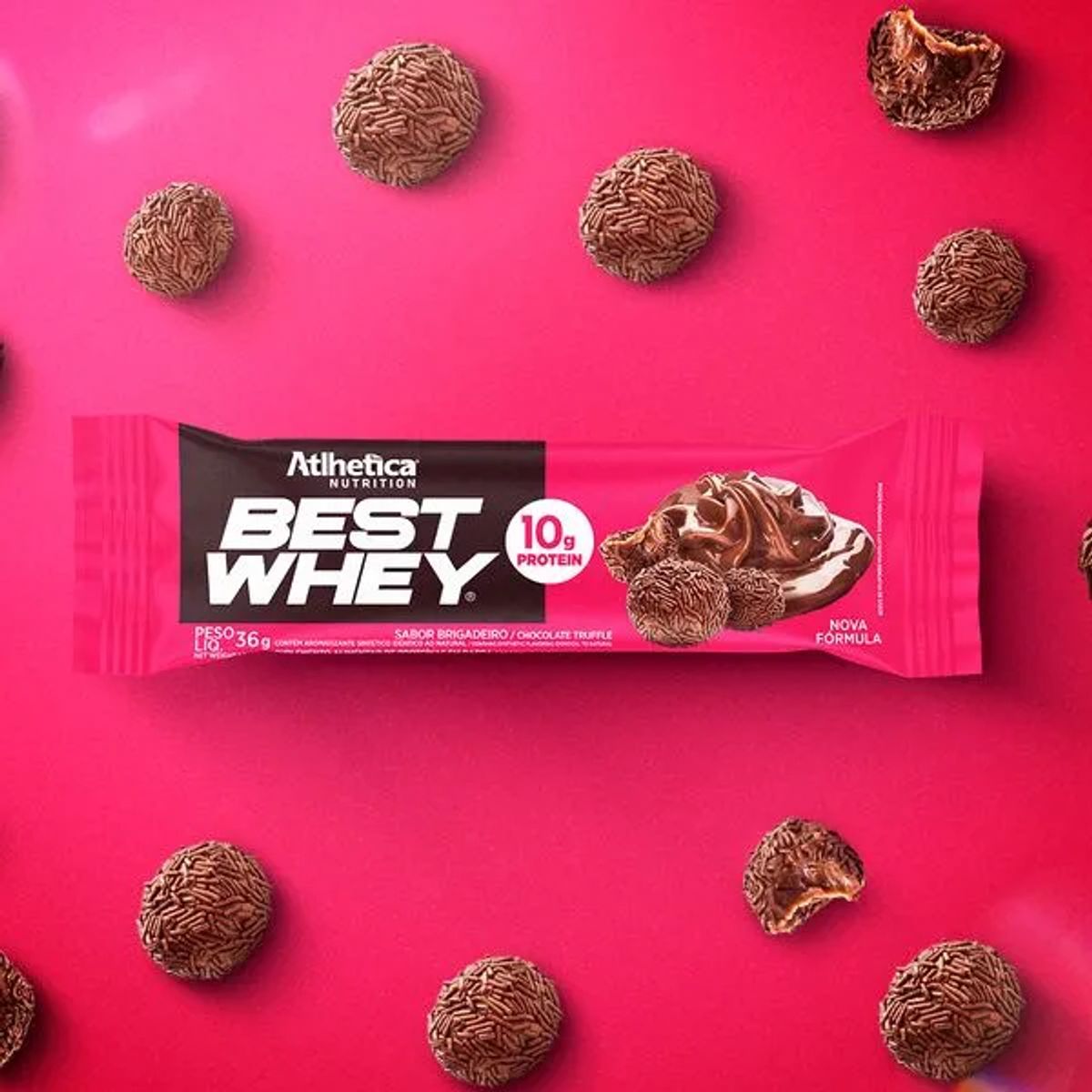 ATLHETICA NUTRITION - Barra de proteina Atlhetica Nutrition - Brigadeiro 12 unidades