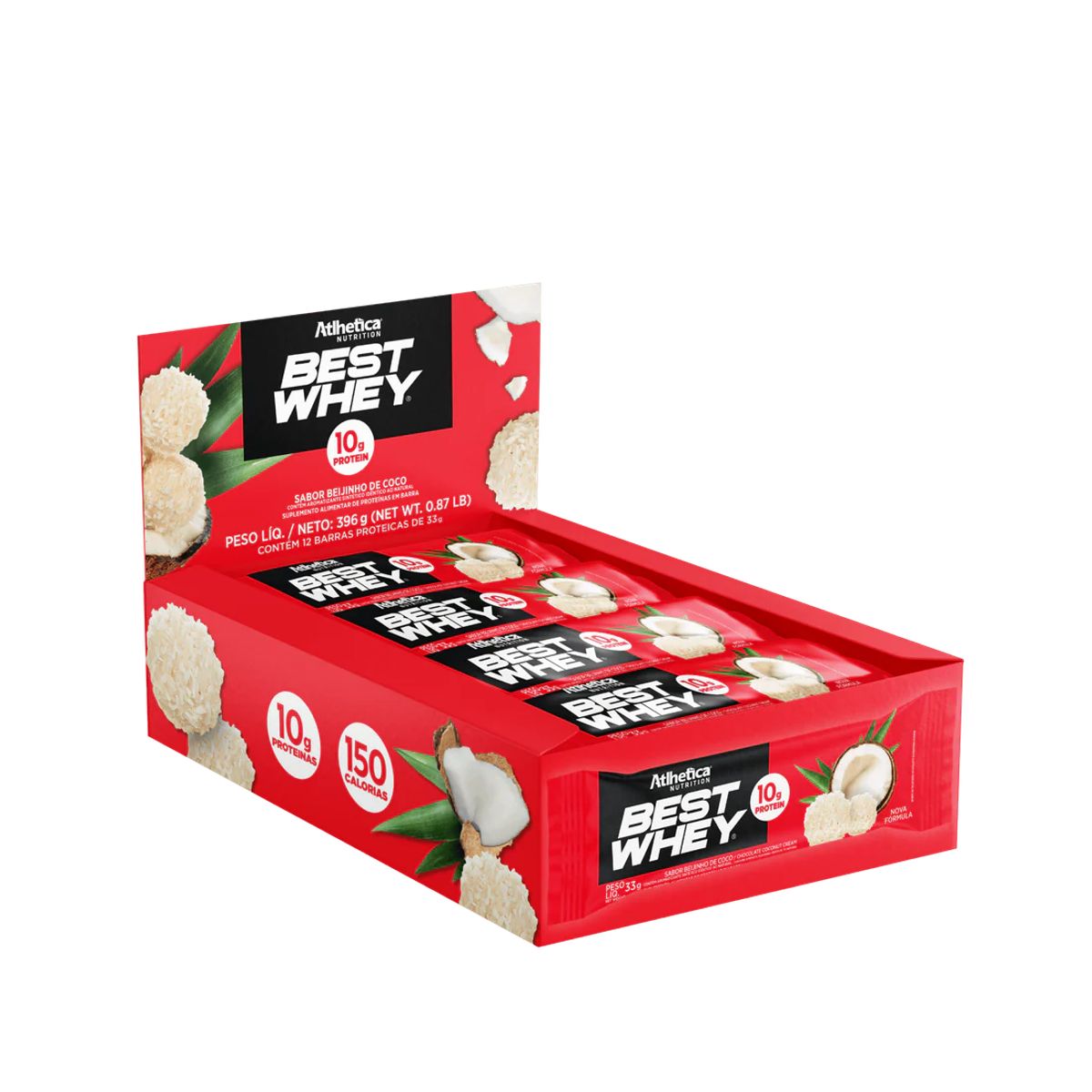 ATLHETICA NUTRITION - Barra de proteina Atlhetica Nutrition - Cocada 12 unidades