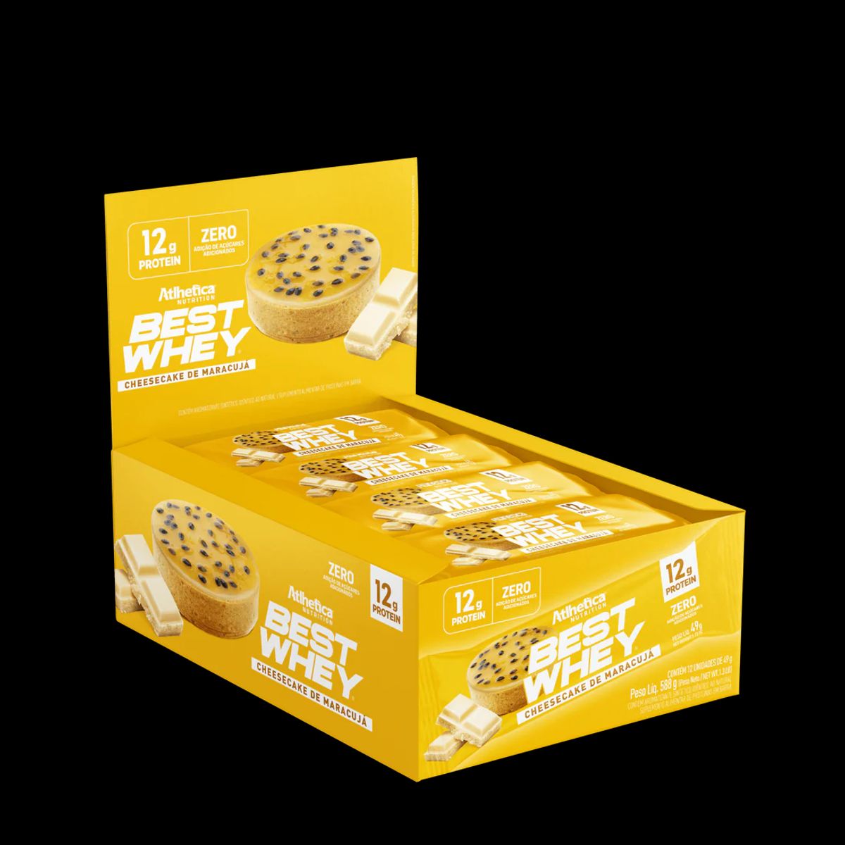 ATLHETICA NUTRITION - Barra de proteina Atlhetica Nutrition - Cheesecake de Maracuya 12gr 12 unidades