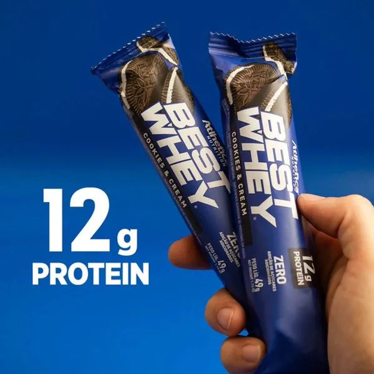 ATLHETICA NUTRITION - Barra de proteina Atlhetica Nutrition - Cookies & Cream 12gr 12 unidades