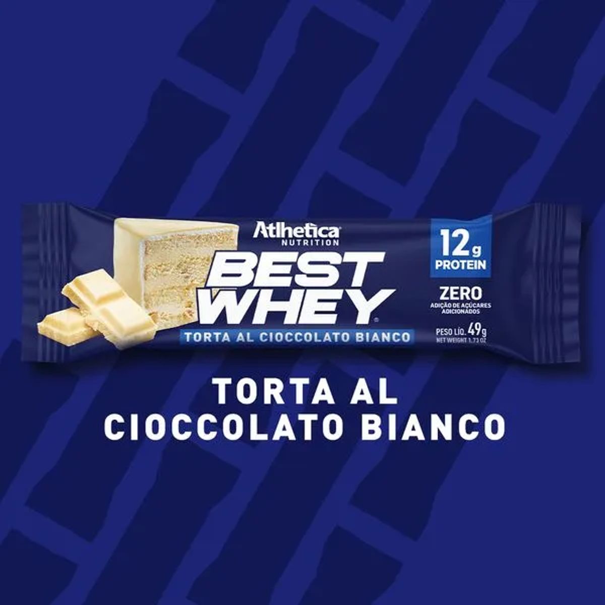 ATLHETICA NUTRITION - Barra de proteina Atlhetica Nutrition - Torta de Chocolate Blanco 12 unidades