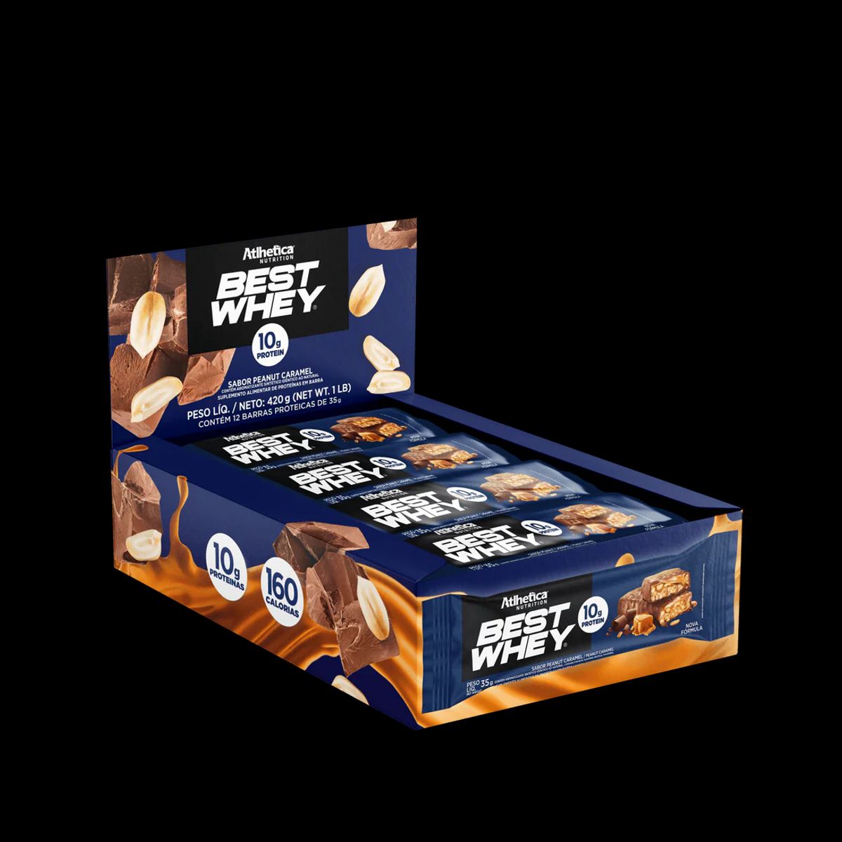 ATLHETICA NUTRITION - Barra de proteina Atlhletica Nutrition - Caramel Peanut 12 unidades