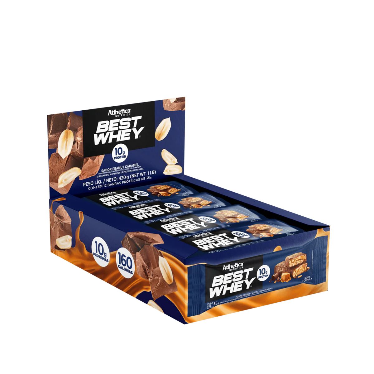 ATLHETICA NUTRITION - Barra de proteina Atlhletica Nutrition - Caramel Peanut 12 unidades