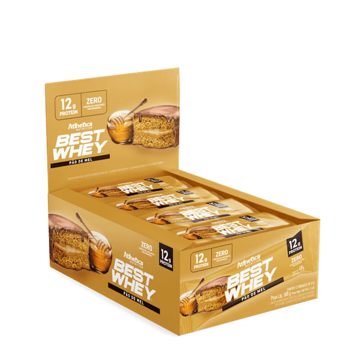 ATLHETICA NUTRITION - Barra de proteina Atlhetica Nutrition - Pan de miel 12gr 12 unidades