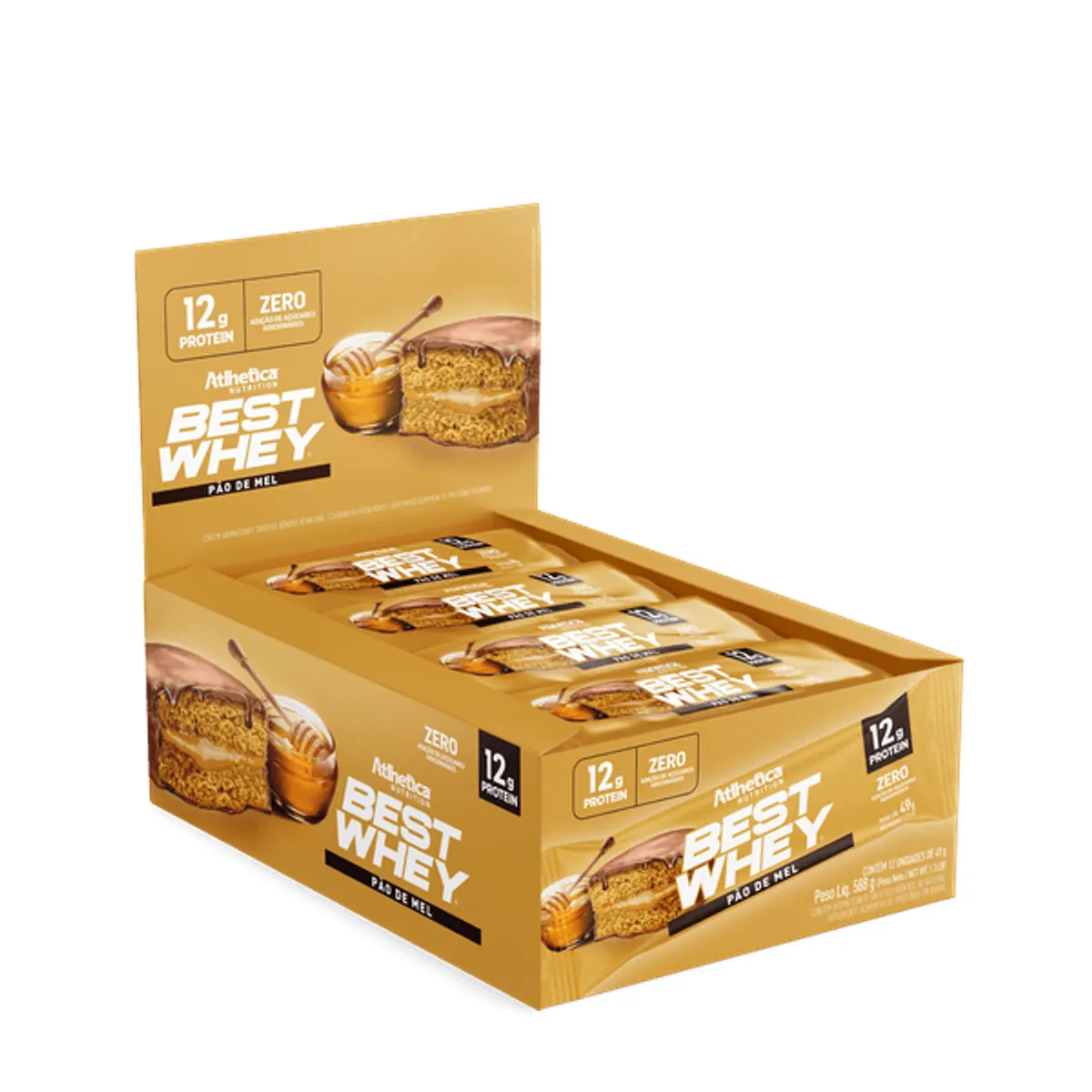 ATLHETICA NUTRITION - Barra de proteina Atlhetica Nutrition - Pan de miel 12gr 12 unidades