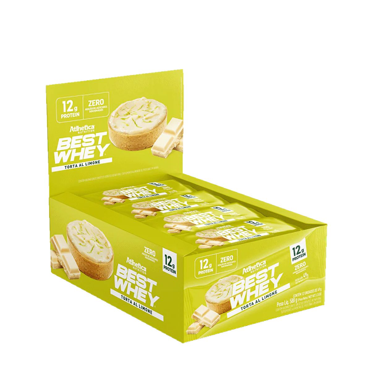 ATLHETICA NUTRITION - Barra de proteina Atlhetica Nutrition - Pie de Limon 12gr 12 unidades