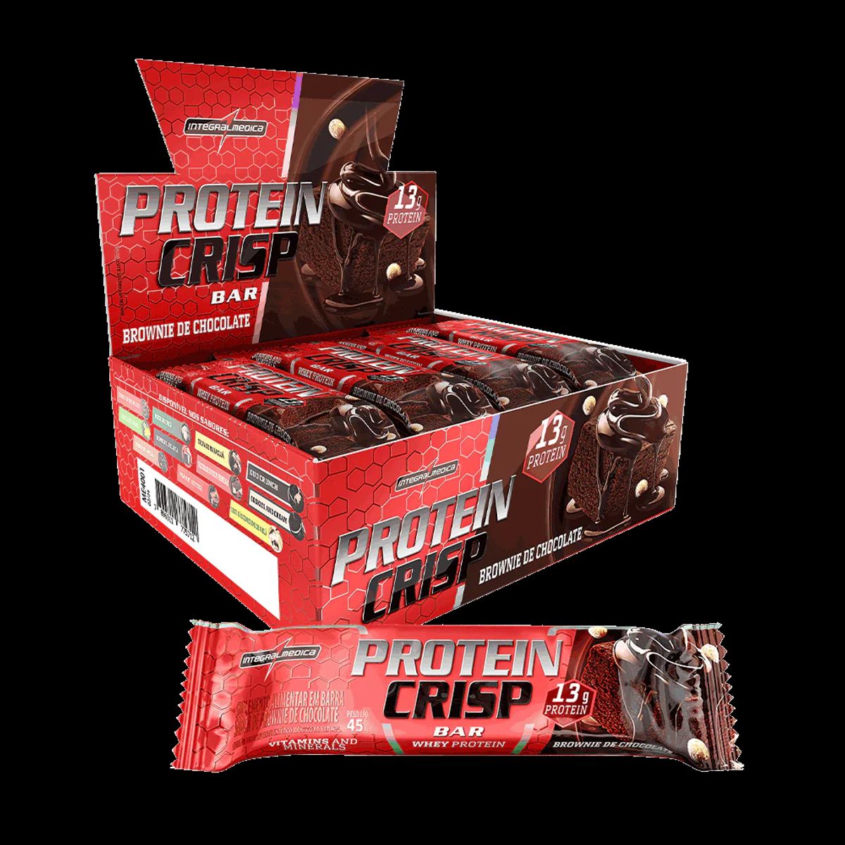 INTEGRALMEDICA - Barra de proteina Integralmedica - Brownie de chocolate 12 unidades