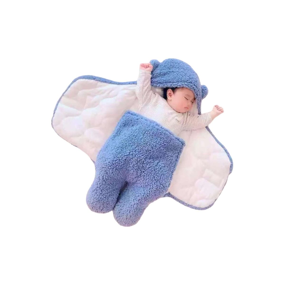 GENERICO - SACO DE BEBÉ OSITO TALLA 6 AZUL