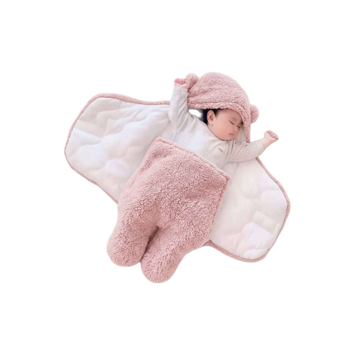 GENERICO - SACO DE BEBÉ OSITO TALLA 6 ROSADO