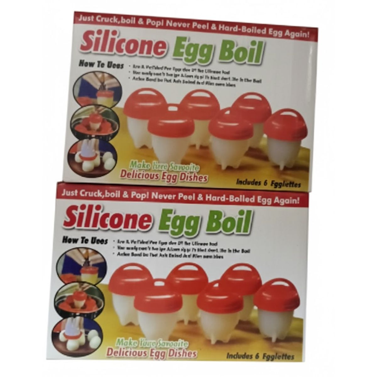 GENERICO - Hervidor Huevos Silicone 6 Unidades Siliconeegg Boil Cocina