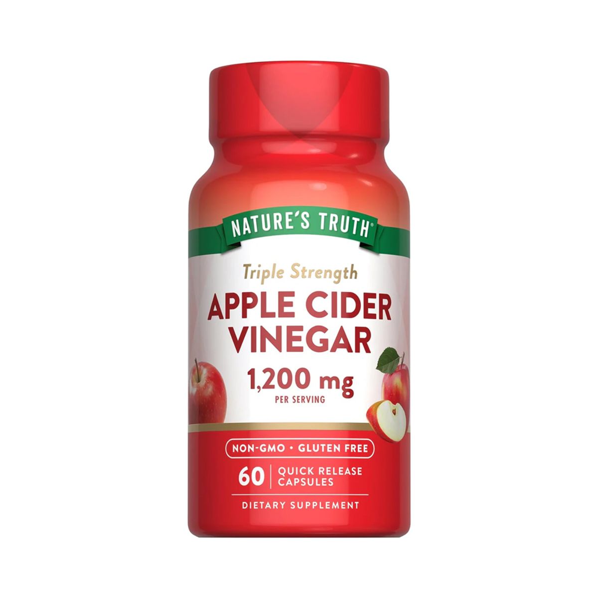 NATURE'S TRUTH - Vinagre de Manzana Natures Truth - Apple Cider Vinegar 1200 mg 60 cápsulas