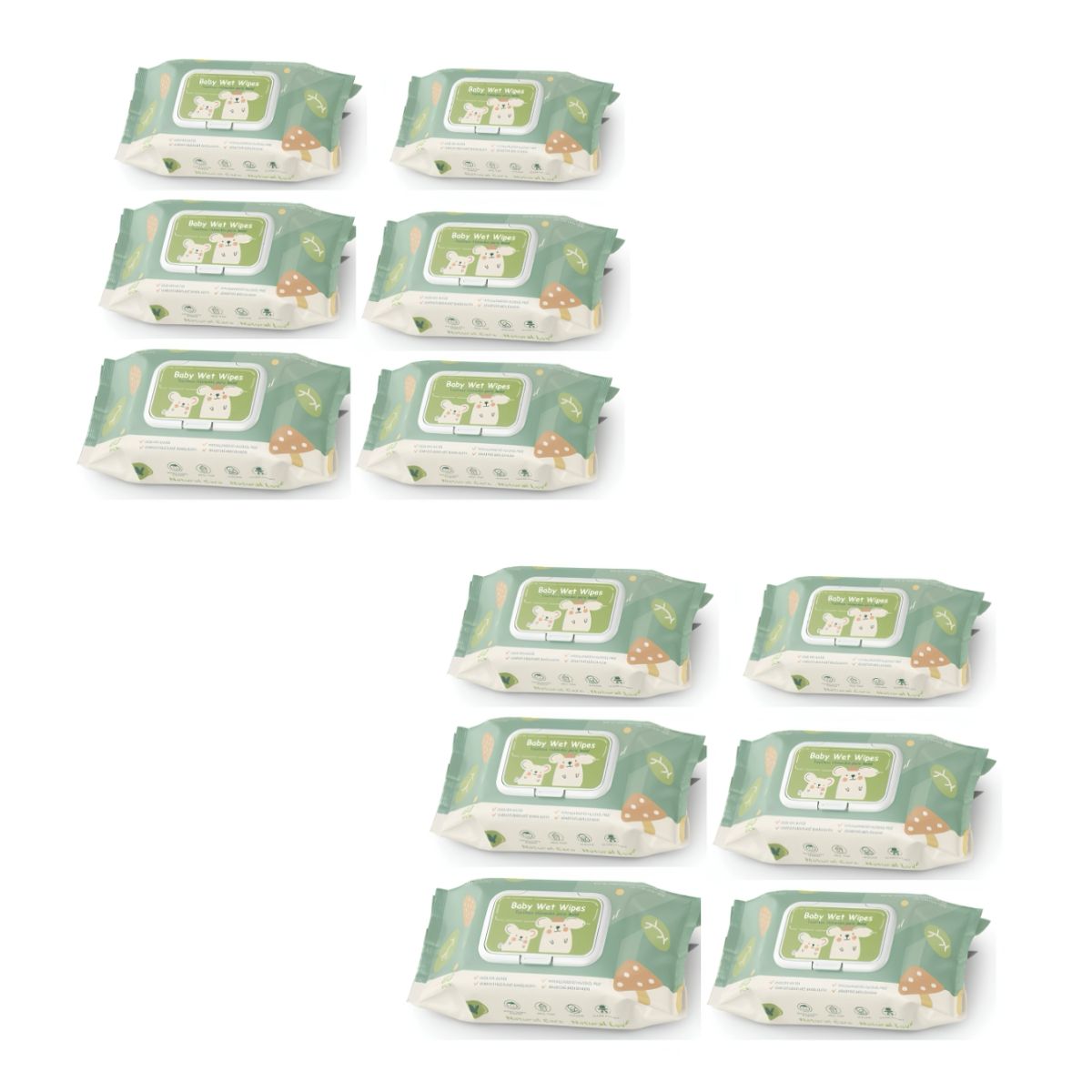 LUBABYCAS - Toallitas Húmedas Con Tapa Pack 12x80 Unidades LuBabycas