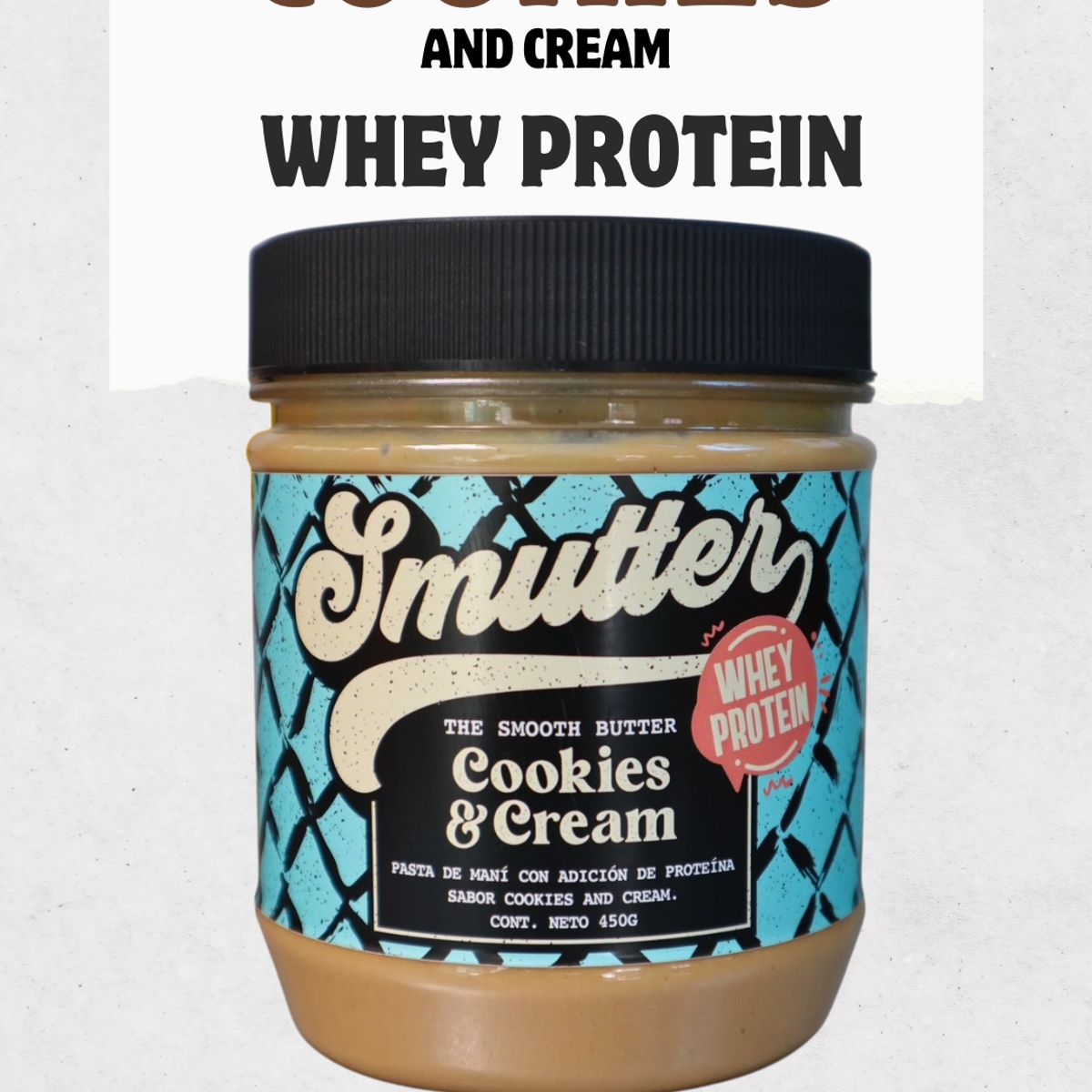 SMUTTER - Mantequilla de mani Smutter - Cookies & Cream 450g