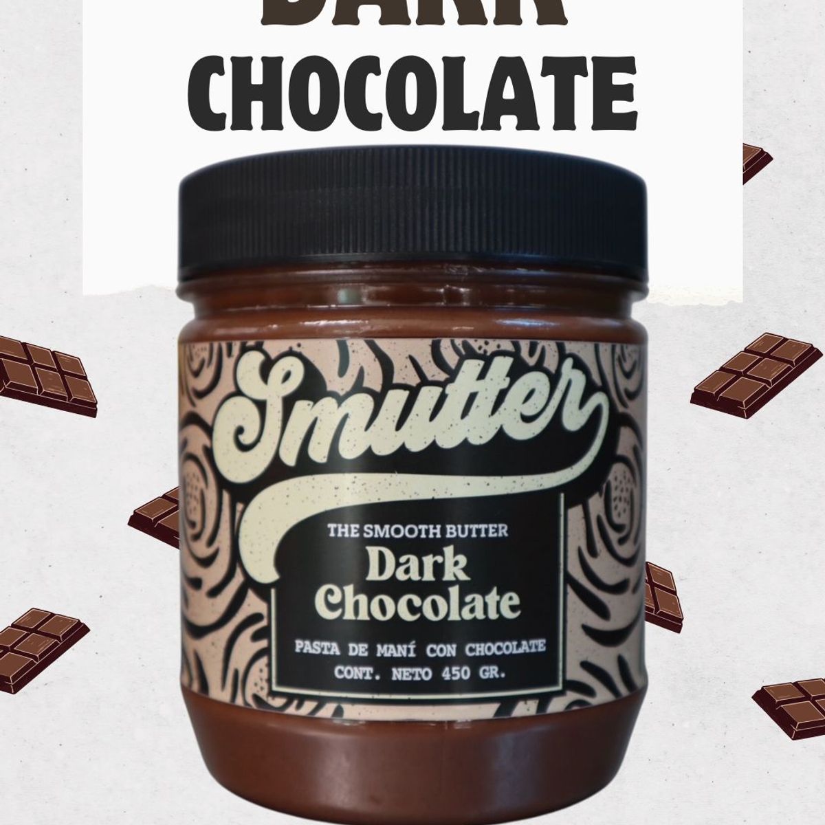 SMUTTER - Mantequilla de mani Smutter - Dark Chocolate 450g