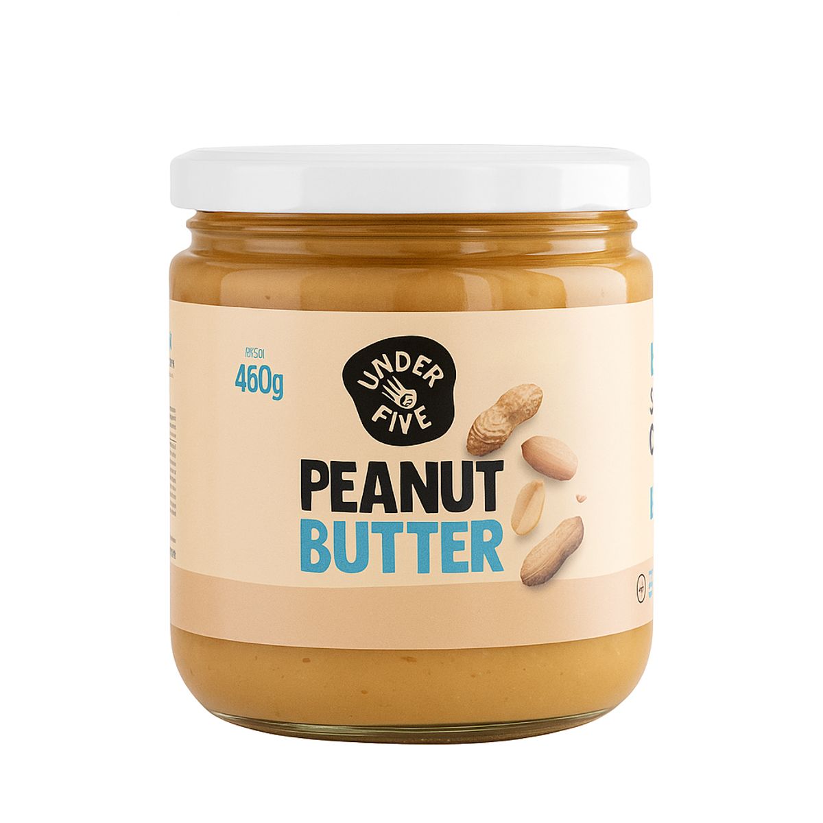 UNDERFIVE - Mantequilla de mani Underfive - Peanut Butter 460g