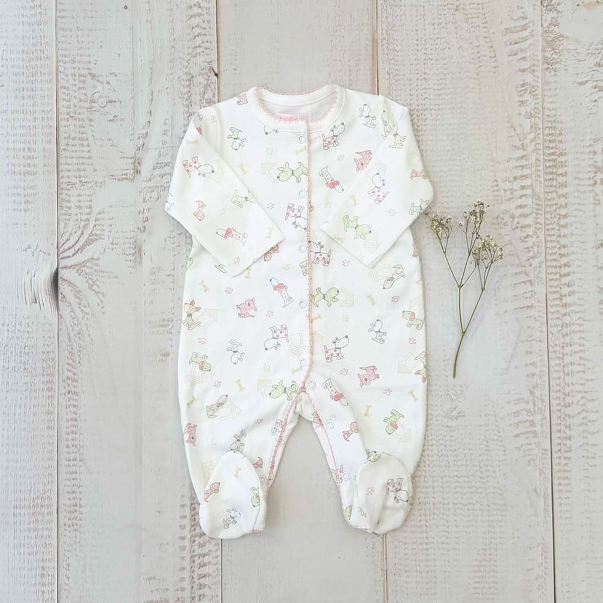 WAWA BABY DESIGN - Enterito Pau Rosado Bebé Niña