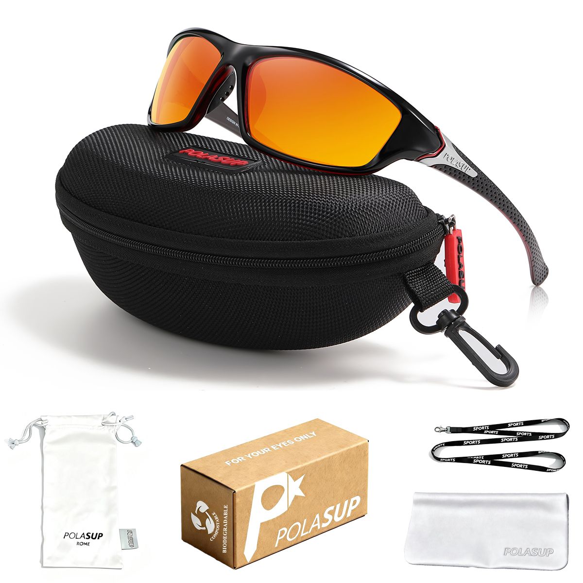 POLASUP - POLASUP ciclismo Lentes de Sol Deportivos UV400 Unisex trabaja corre pesca bicicleta mujer hombre