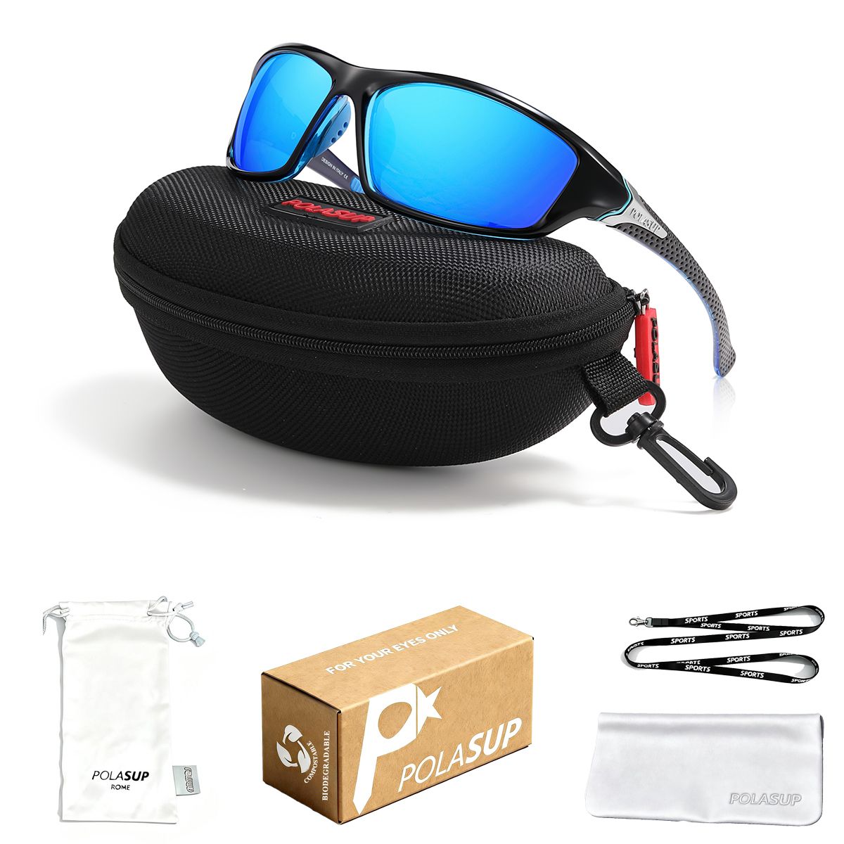 POLASUP - POLASUP ciclismo Lentes de Sol Deportivos UV400 Unisex trabaja corre pesca bicicleta mujer hombre