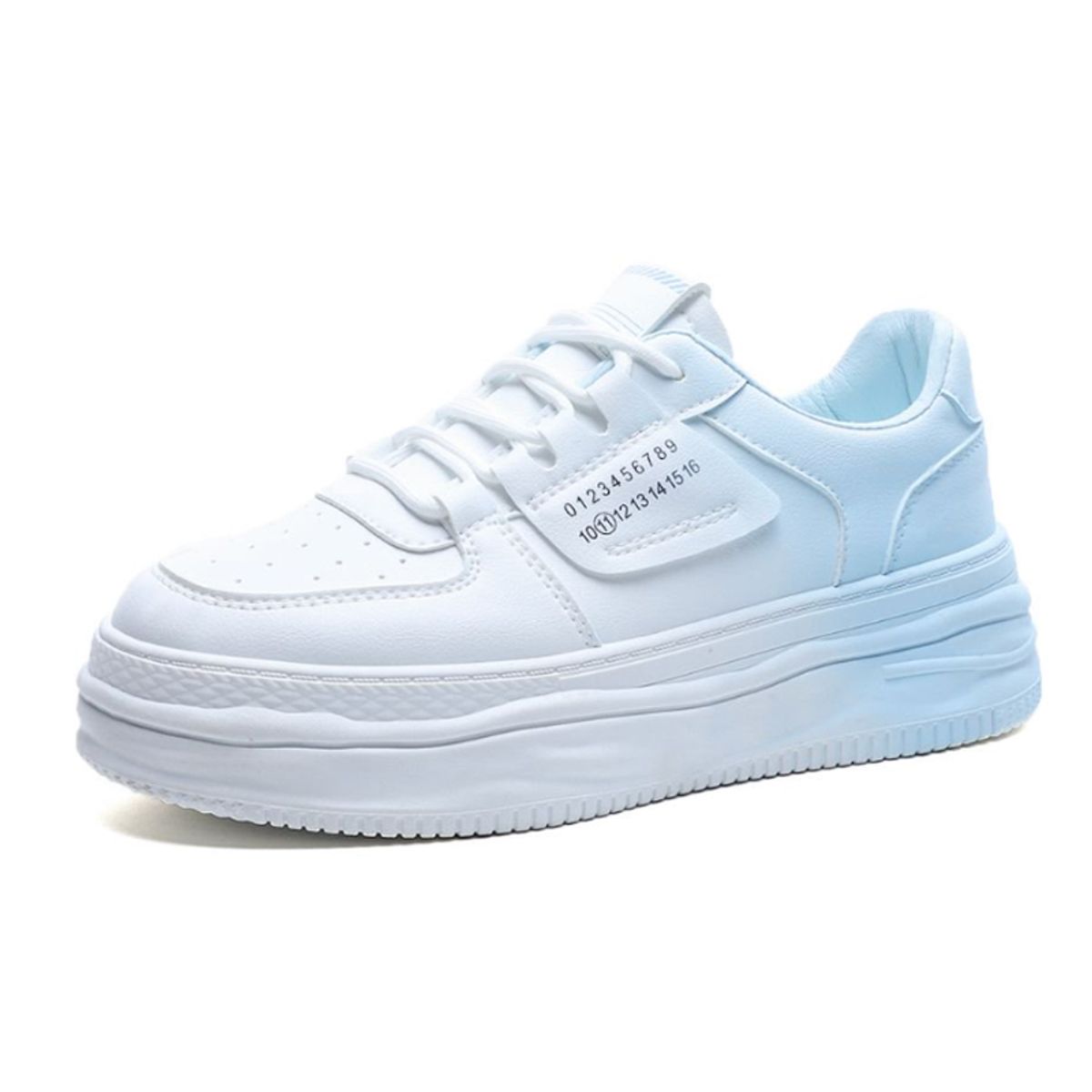 DANWEILE - Zapatillas de running informales con plataforma cómodas para mujer Azul
