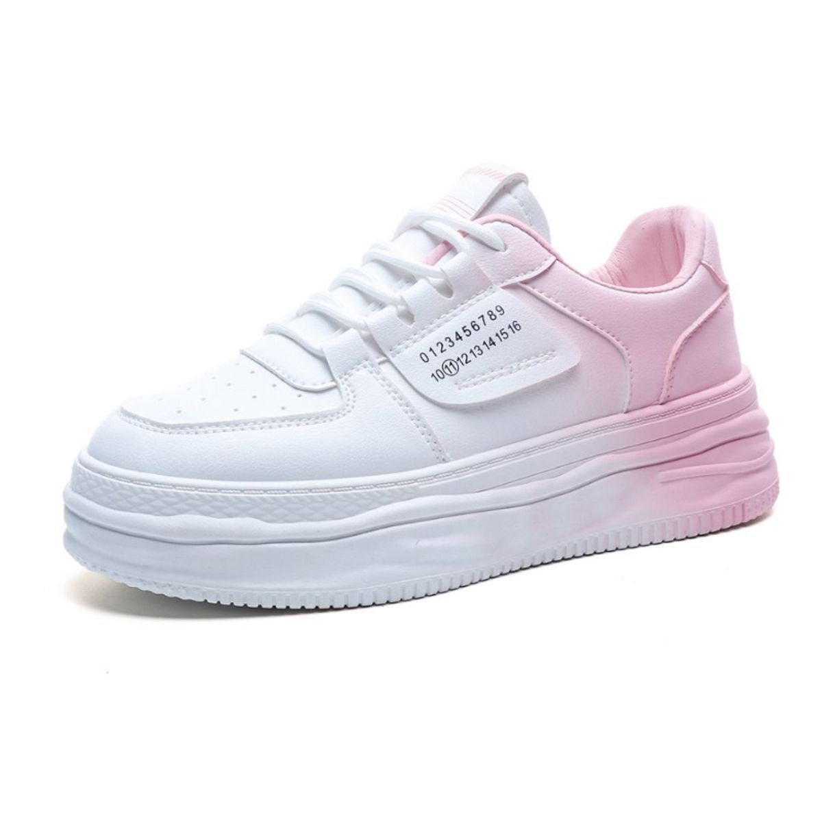 DANWEILE - Zapatillas de running informales con plataforma cómodas para mujer Rosa