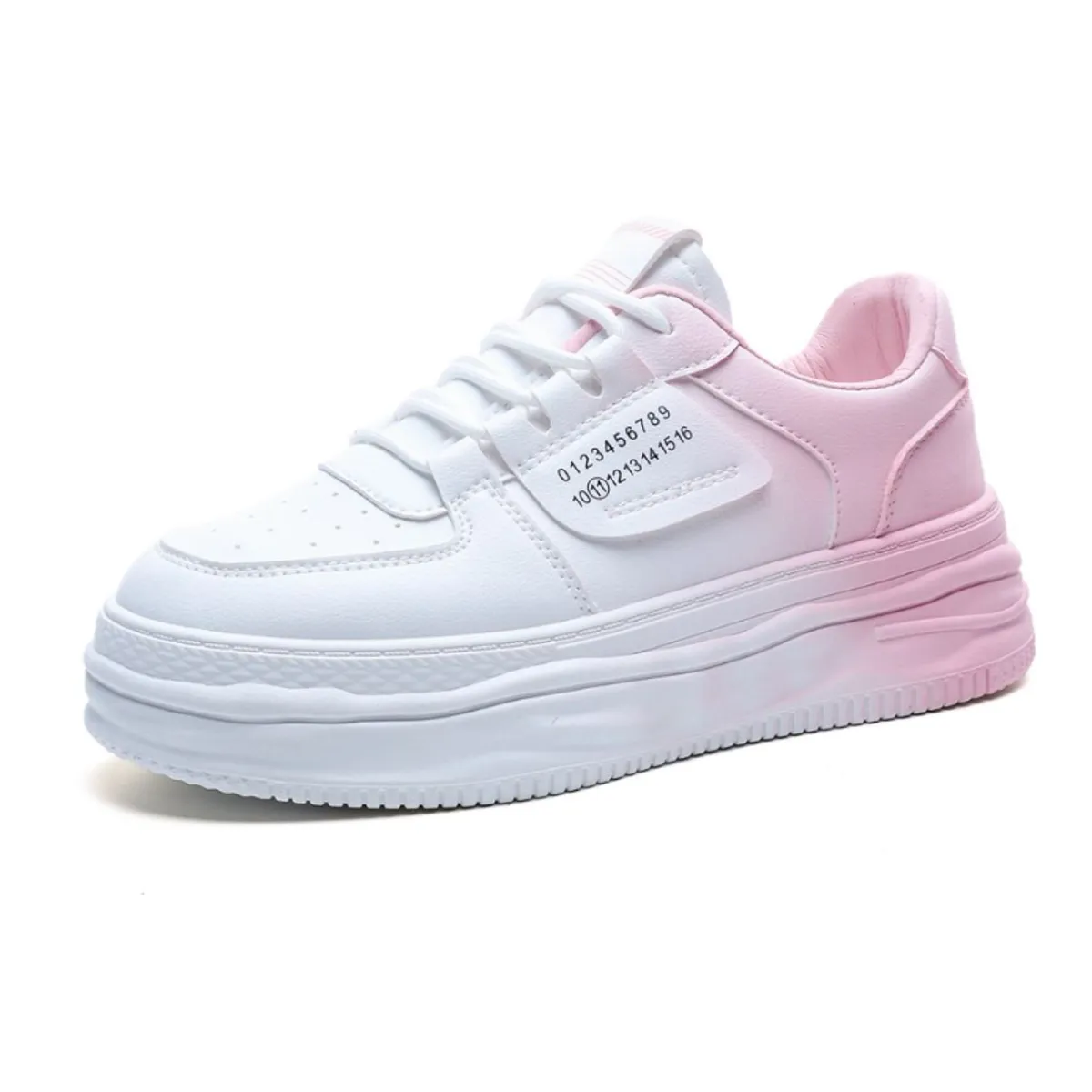 DANWEILE - Zapatillas de running informales con plataforma cómodas para mujer Rosa
