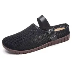 DANWEILE - Pantuflas casuales de malla para mujer - Negro