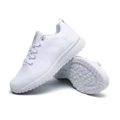 DANWEILE - Zapatos casuales de mujer de malla elegantes y transpirables - Blanco