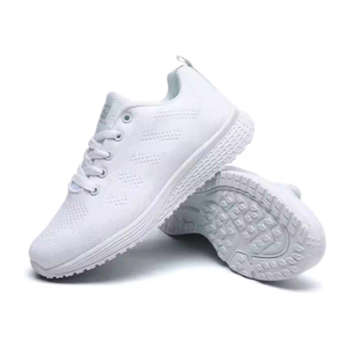 DANWEILE - Zapatos casuales de mujer de malla elegantes y transpirables - Blanco