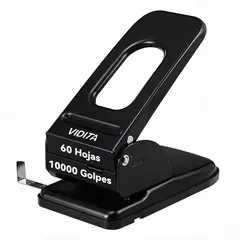 VIDITA - Perforadora Industrial Papel Pesada 2 Orificios Alta Resistencia Oficina 60 Hojas