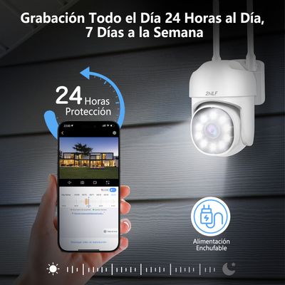 Imagen 2 del producto 5G Cámara De Seguridad Exterior Wifi ip 360° 1080p Con Led