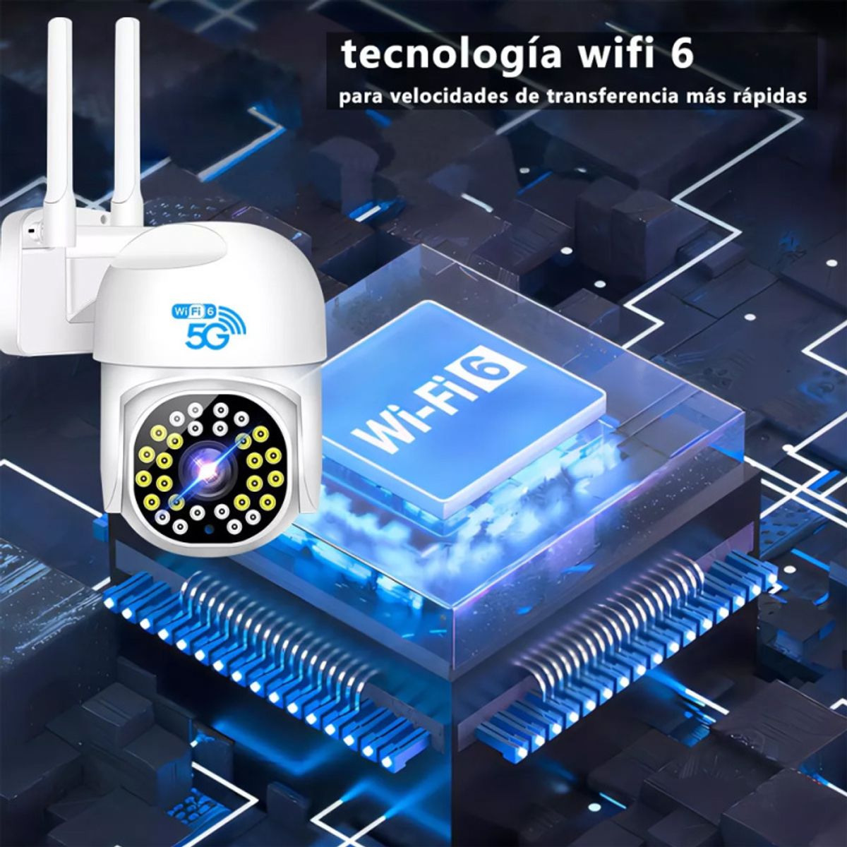 2NLF - 2nlf® Cámara De Seguridad IP 4MP Full HD WiFi Exterior PTZ Conexión Audio