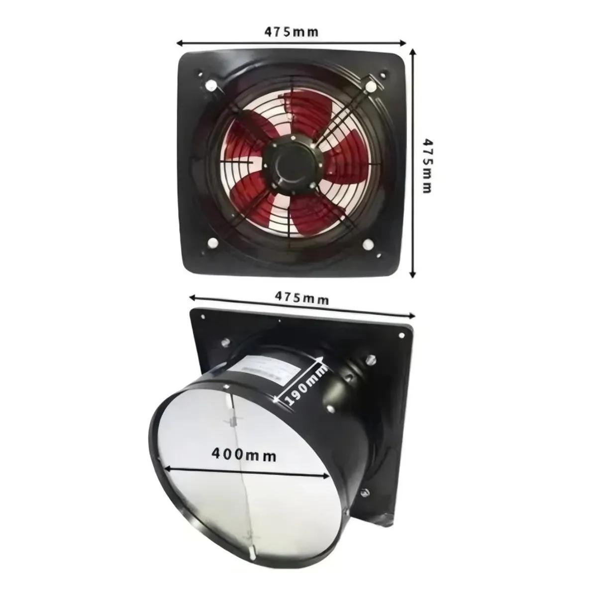 GENERICO - Extractor De Aire Industrial 16 Pulgadas 390mm 750w