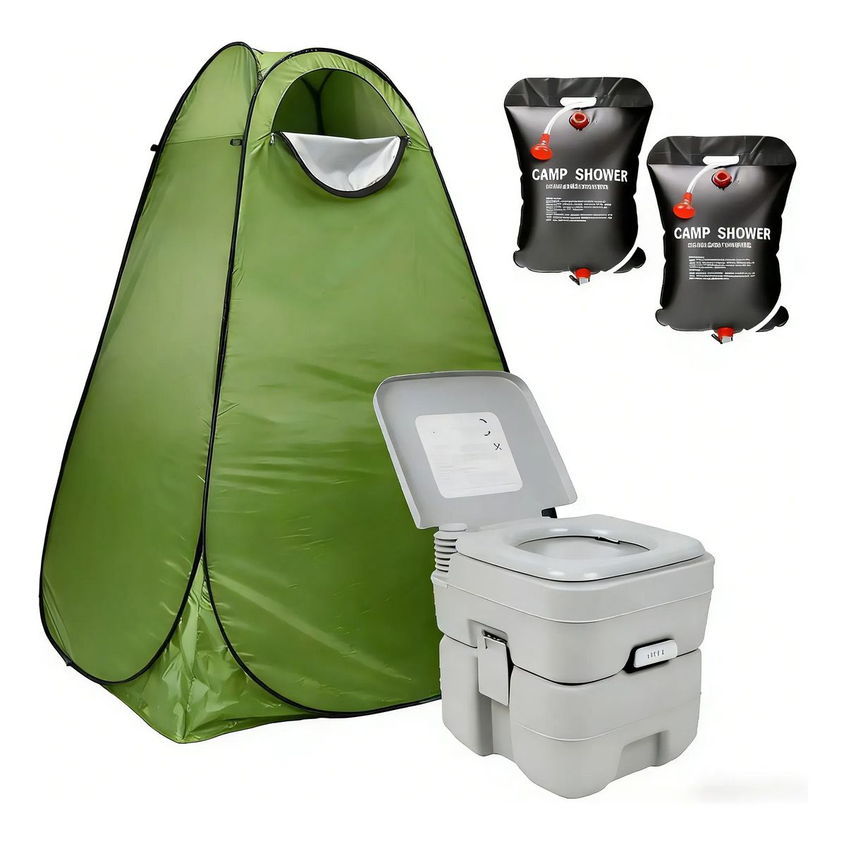 AFVENTURA - Carpa Probador Y Baño Químico Portátil Con Ducha Solar