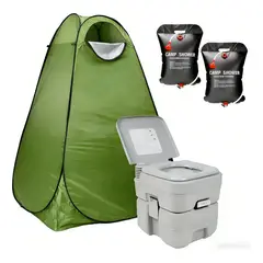 AFVENTURA - Carpa Probador Y Baño Químico Portátil Con Ducha Solar
