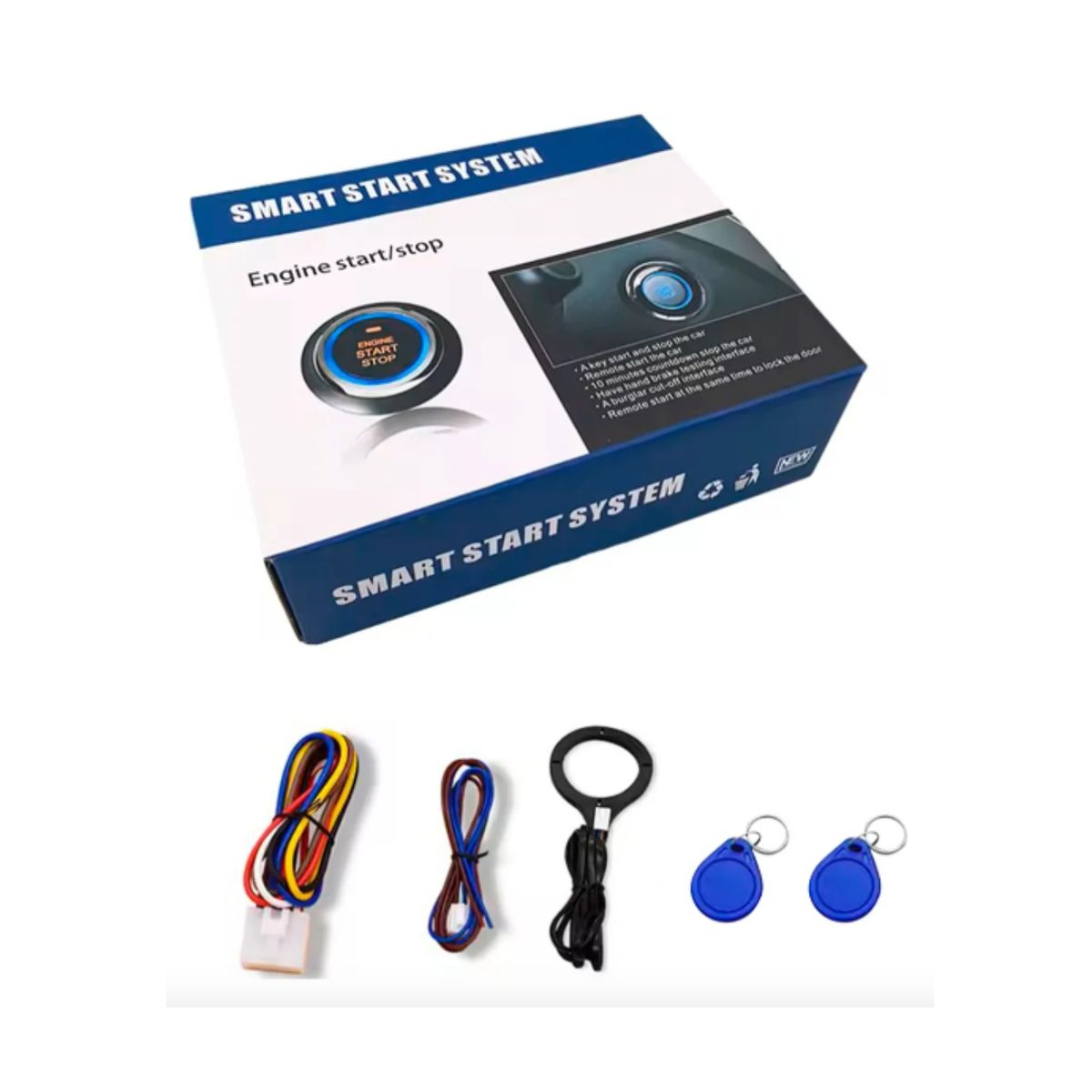 GENERICO - Kit Sistema de Encendido con Botón StartStop y Control Remoto Universal para Auto