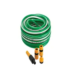 BOLTON - Manguera de Riego Anti Torsión 3/4" x 25 m PVC con Accesorios y Protección UV
