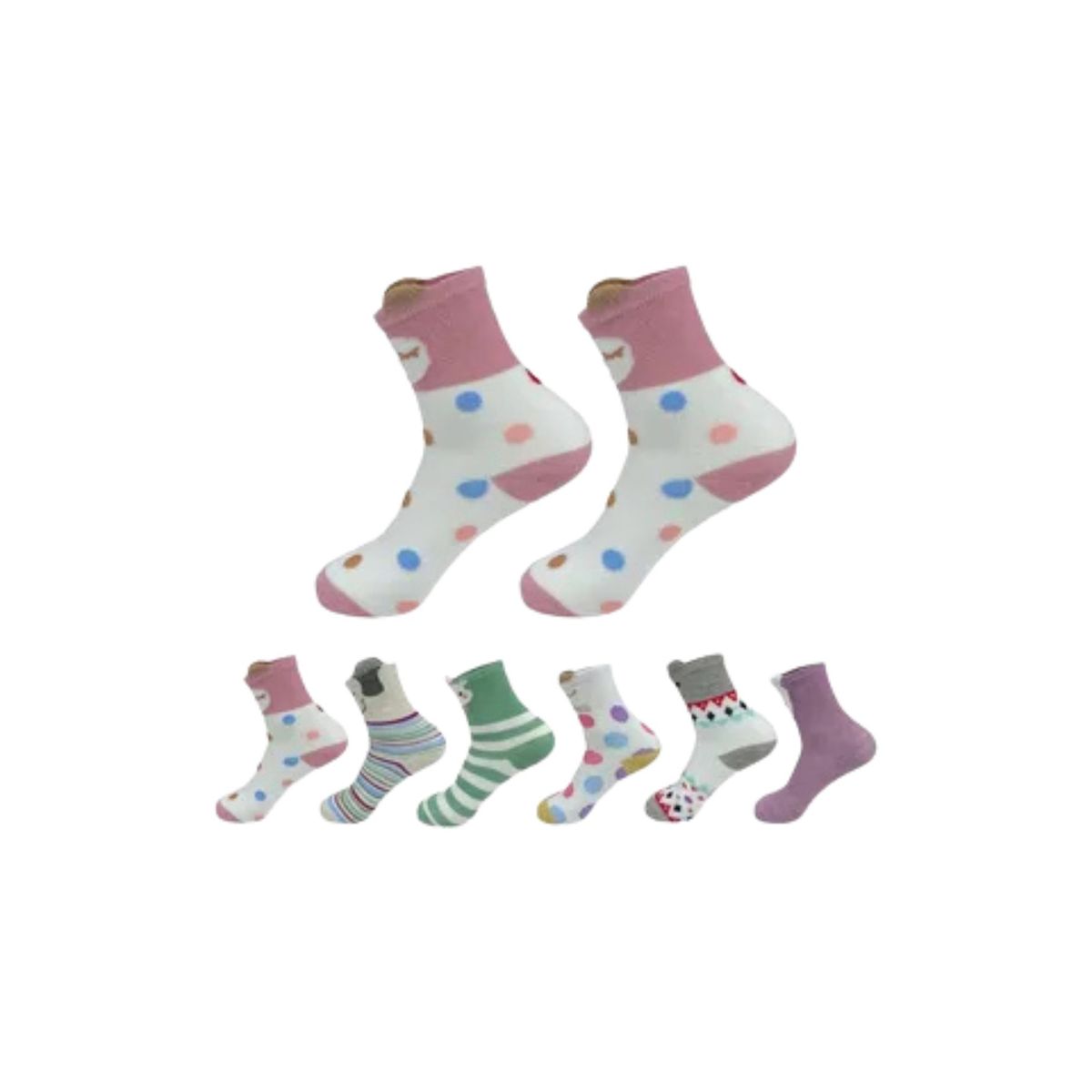 LOOK SHOP - Pack 6 Pares, Calcetines Niños/niñas Algodón, Diseños 298