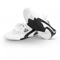 DAEDO - ZAPATILLA TAEKWONDO KICK BLANCO/NEGRO C/CORDONES