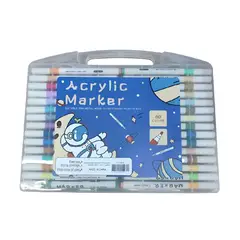 GENERICO - Estuche De 60 Marcadores Acrílicos Para Dibujos Set De Arte