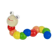 GENERICO - Cuncuna Flexible Juguete Madera Gusano Didactico Sensorial