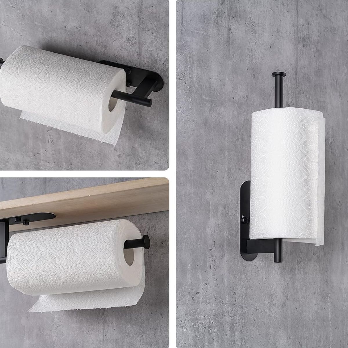 WAKESHOME - Portarollos Toalla De Papel Nova De Acero Inoxidable Autoadhesivo
