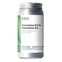 GENERICO - Vitamina D3 + K2 Mind Nutrition - 120 Cápsulas - Salud Ósea Sin Sabor
